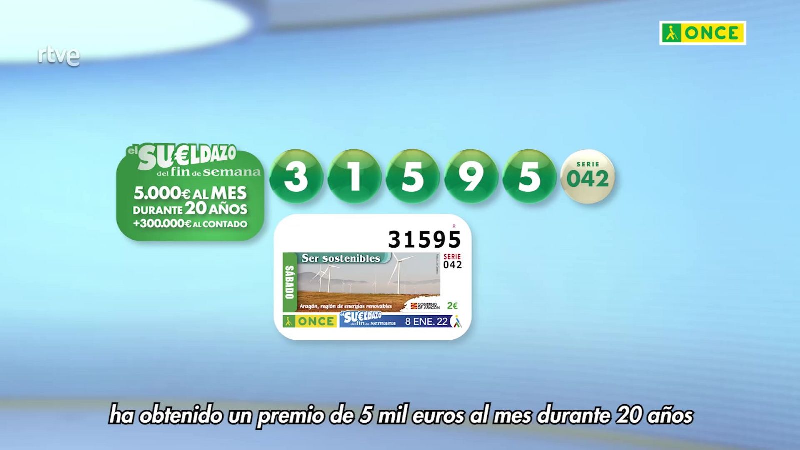 Sorteo ONCE - 08/01/22 - ver ahora