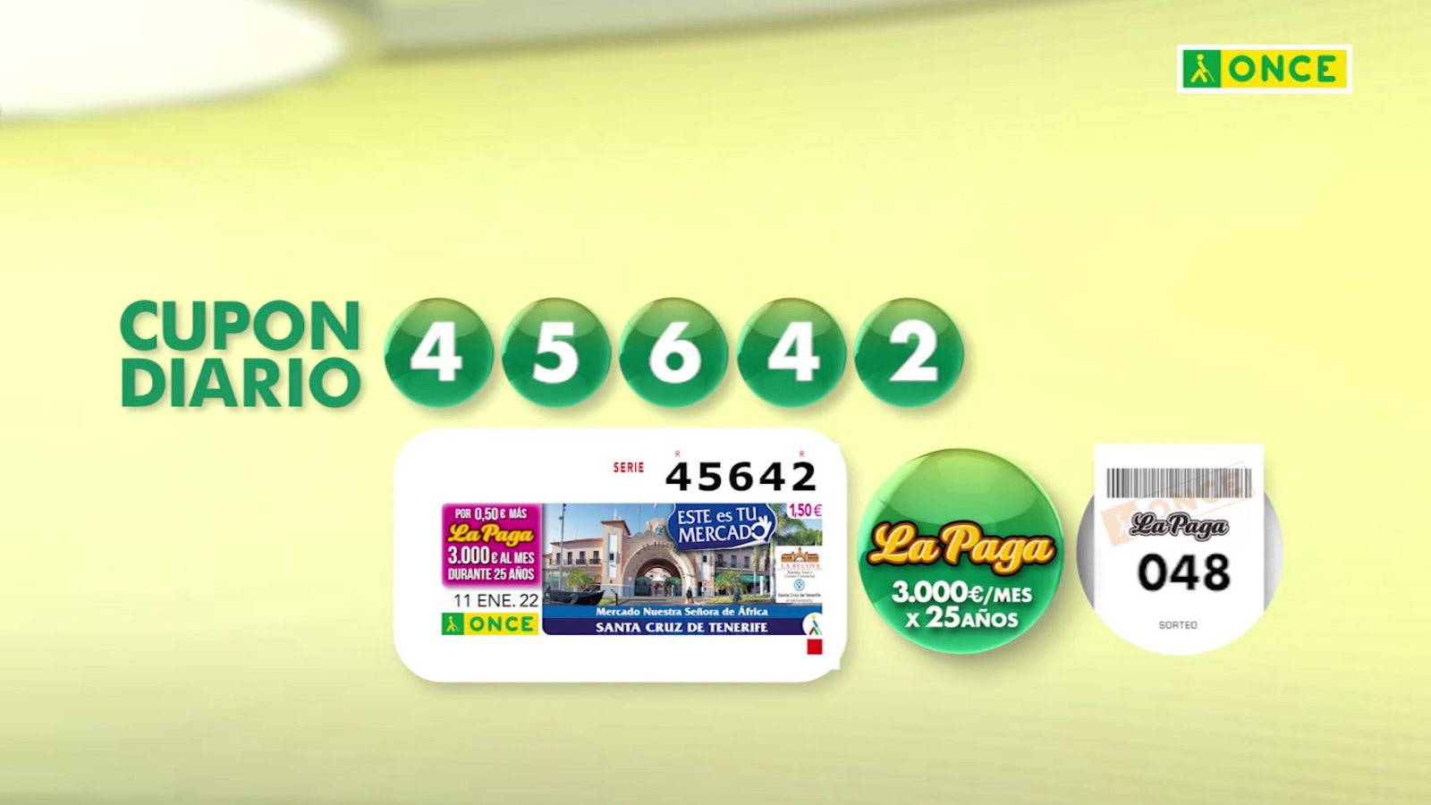 Sorteo ONCE - 11/01/22 - ver ahora