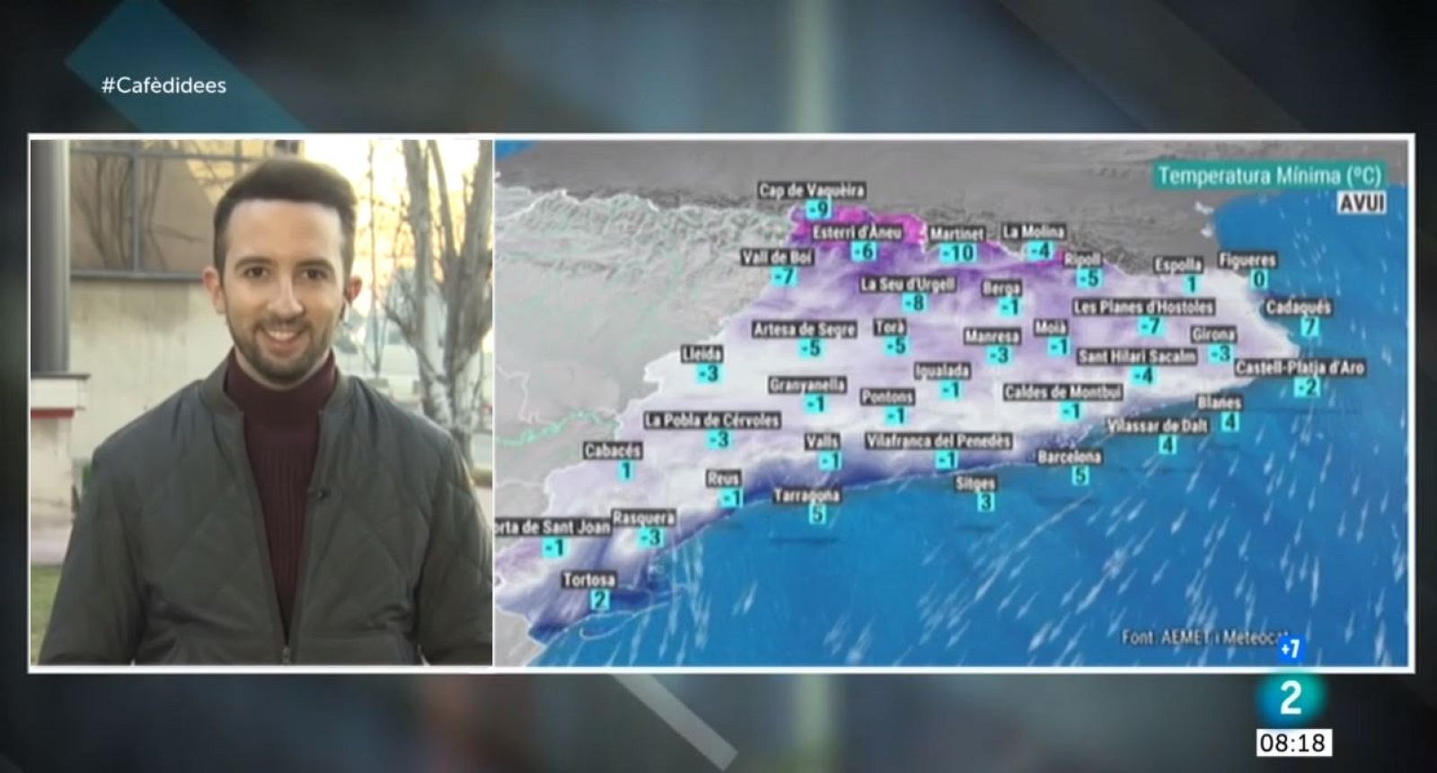 El Temps (13/01/2022) - Les altes pressions ens portaran dies de sol, boires matinals i glaçades extenses, i intenses al Pirineu