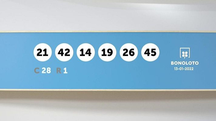 SELAE - Sorteo de la Lotería Bonoloto del 13/01/2022