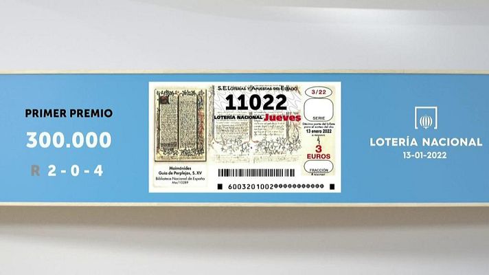 SELAE - Sorteo de la Lotería Nacional del 13/01/2022