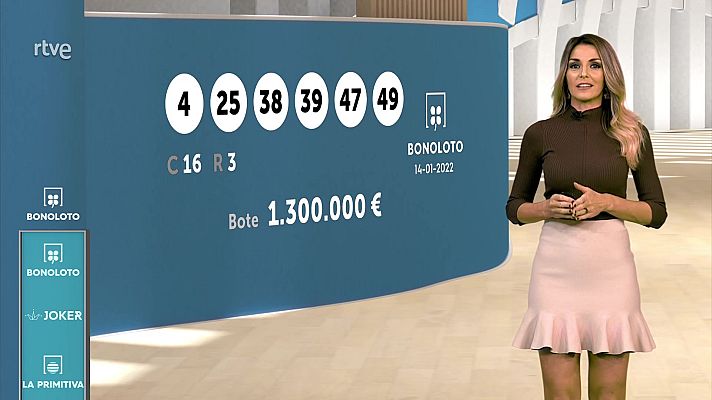 Loterías - Sorteo de la Bonoloto y Euromillones del 14/01/2022