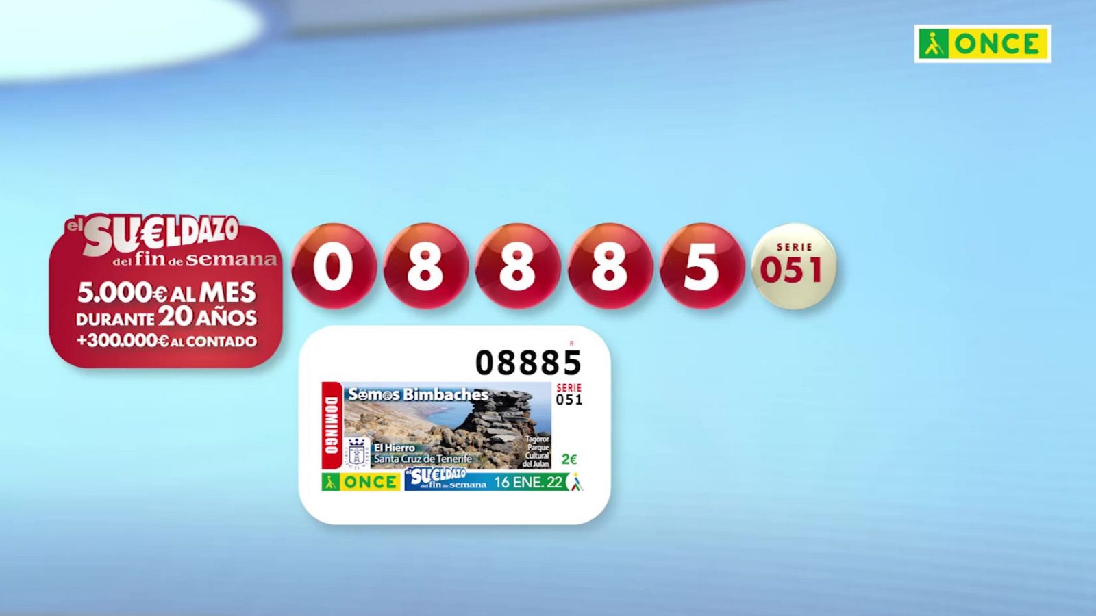 Sorteo ONCE - 16/01/22 - ver ahora