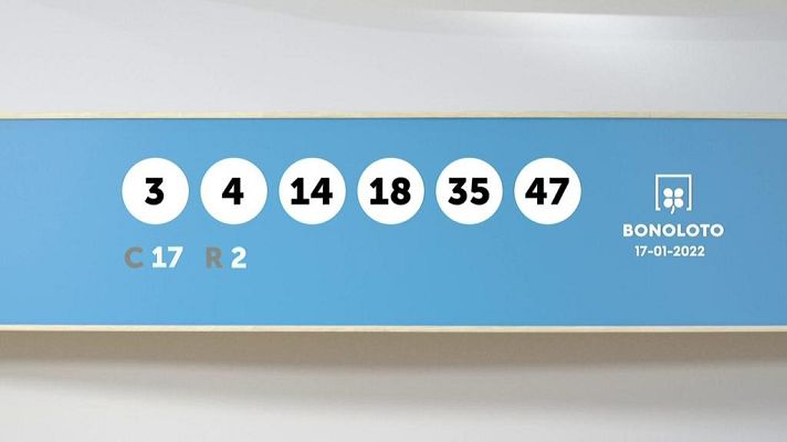 SELAE - Sorteo de la Lotería Bonoloto del 17/01/2022