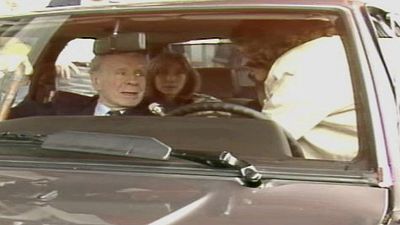 Jorge Luis Borges llega al Aeropuerto de Barcelona
