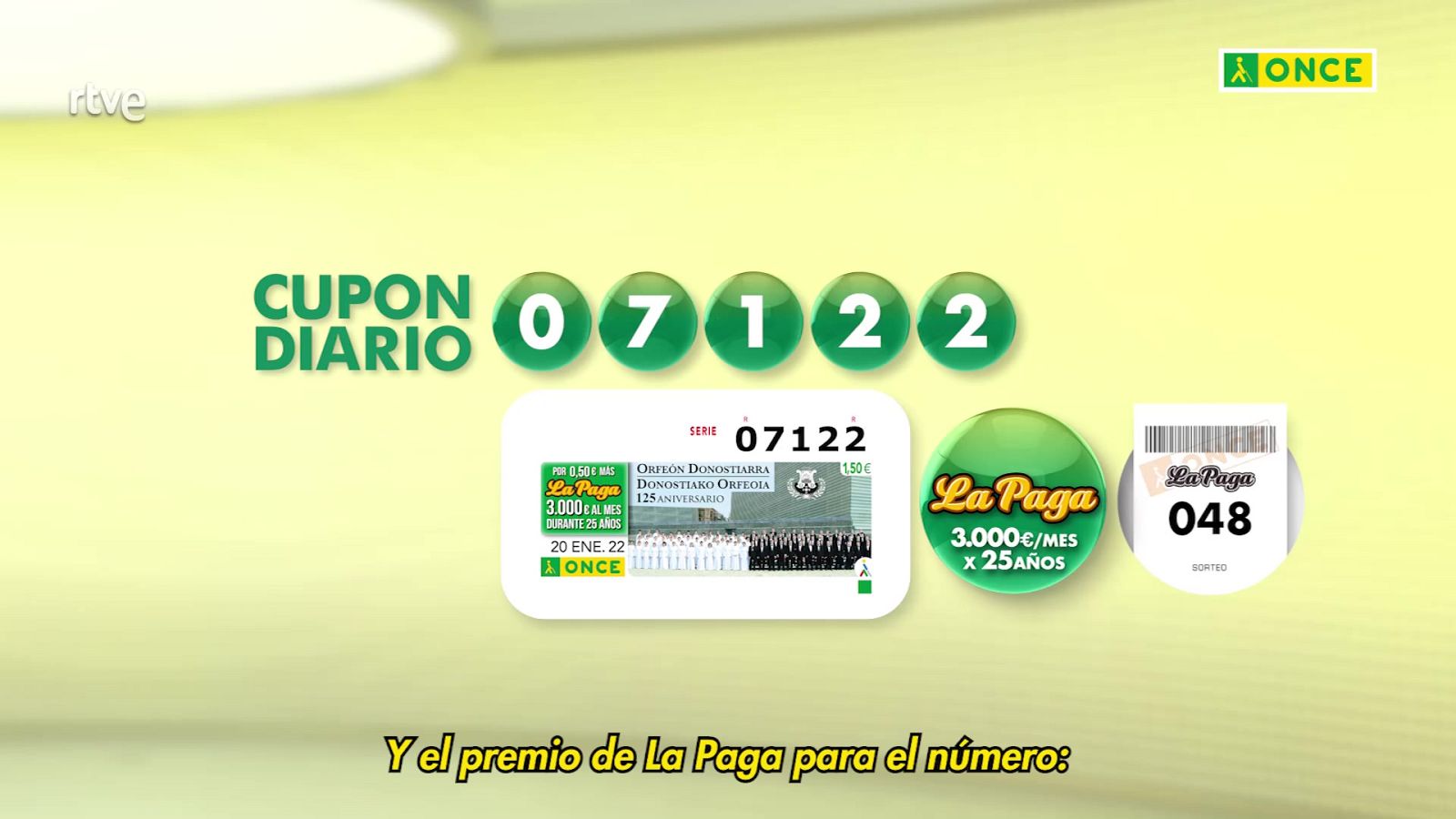 Sorteo ONCE - 20/01/22 - ver ahora