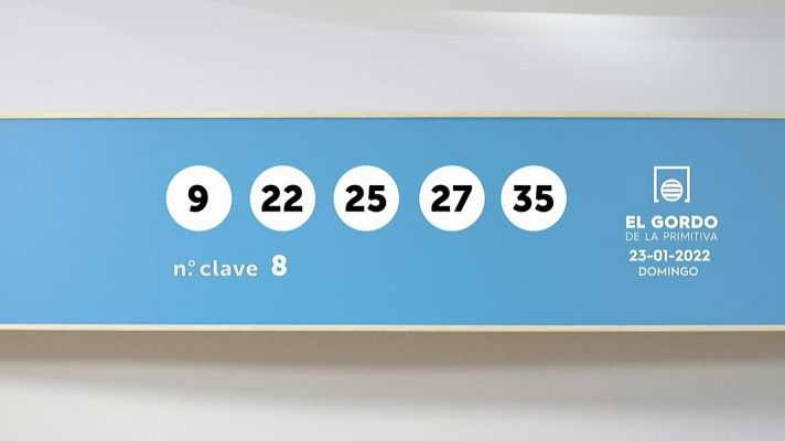 SELAE - Sorteo de la Lotería Gordo de la Primitiva del 23/01/2022