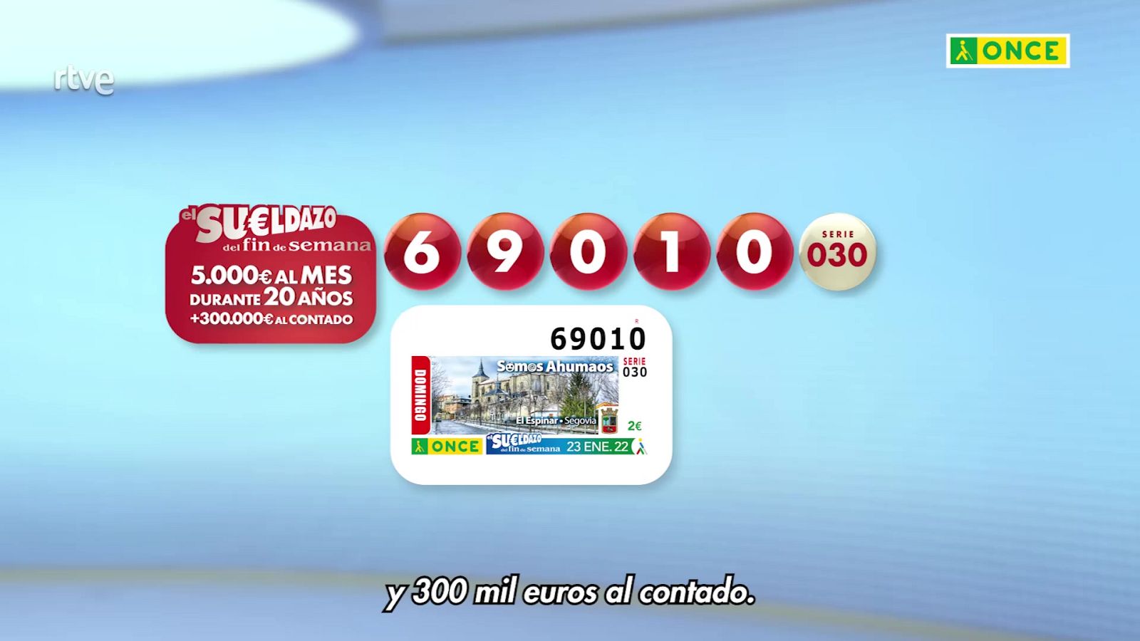 Sorteo ONCE - 23/01/22 - ver ahora