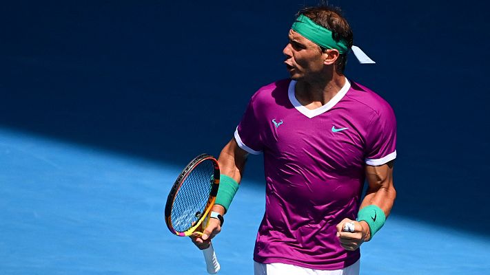Telediario 1 - Rafa Nadal prepara el partido de cuartos en el Open de Australia