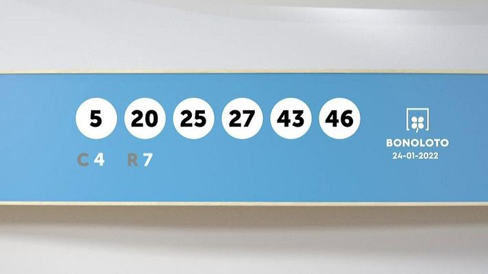 SELAE - Sorteo de la Lotería Bonoloto del 24/01/2022