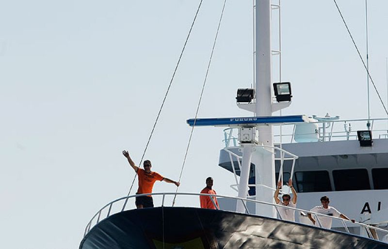 Primeras imágenes del Alakrana en Puerto Victoria