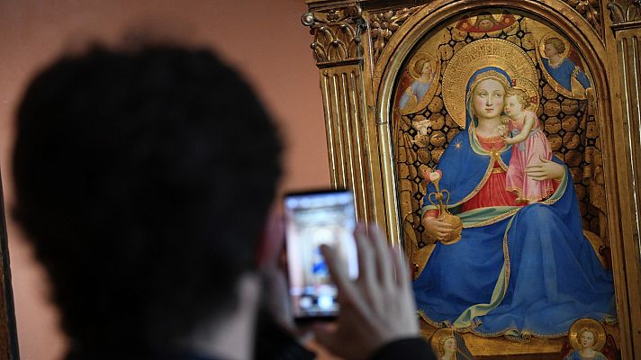 Telediario 2 - Empiezan los trabajos de restauración de 'La Virgen de la Humildad', el famoso cuadro de Fra Angelico