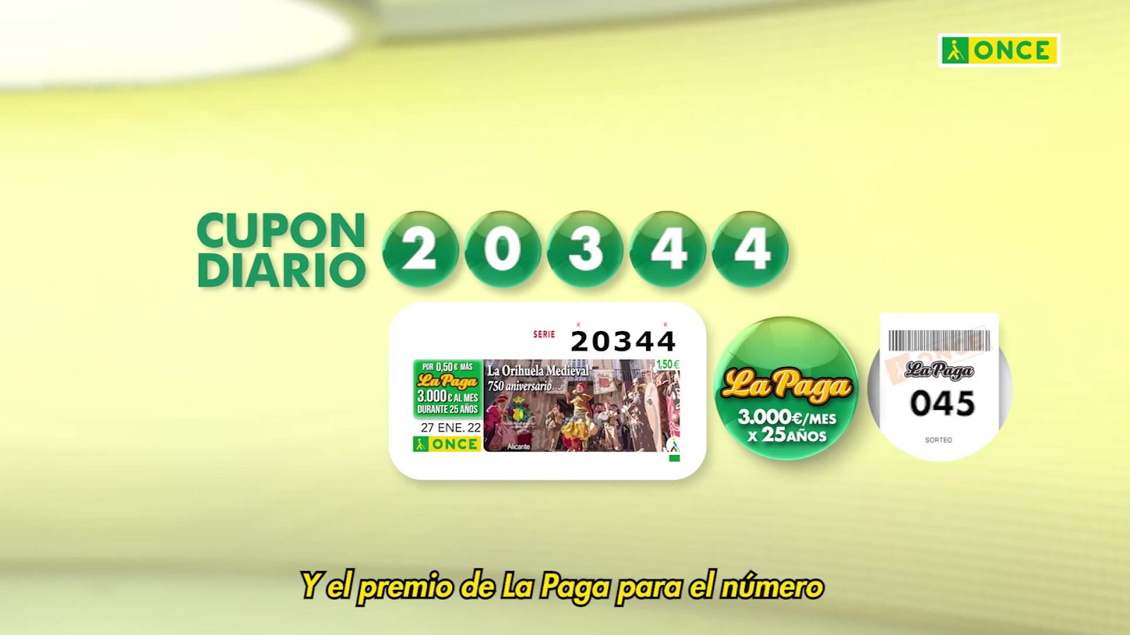 Sorteo ONCE - 27/01/22 - ver ahora