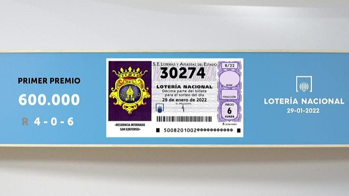 SELAE - Sorteo de la Lotería Nacional del 29/01/2022