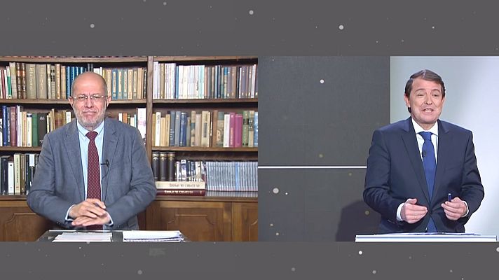 Especiales informativos - Igea pregunta a Mañueco si gobernará con Vox y el 'popular' contesta: "Vamos a sacar mayoría"