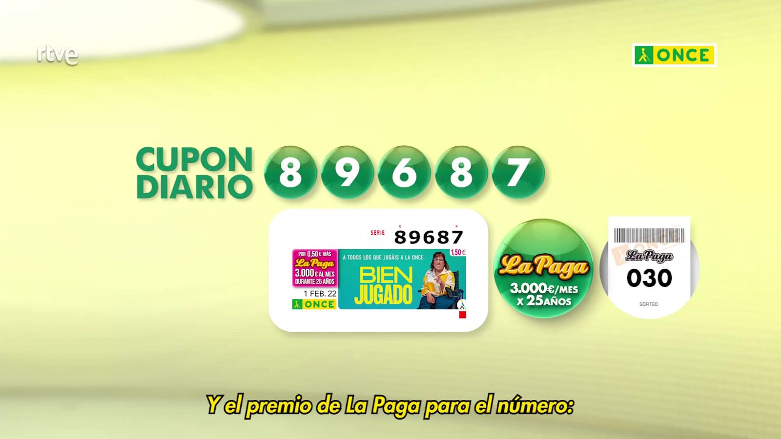 Sorteo ONCE - 01/02/22 - ver ahora