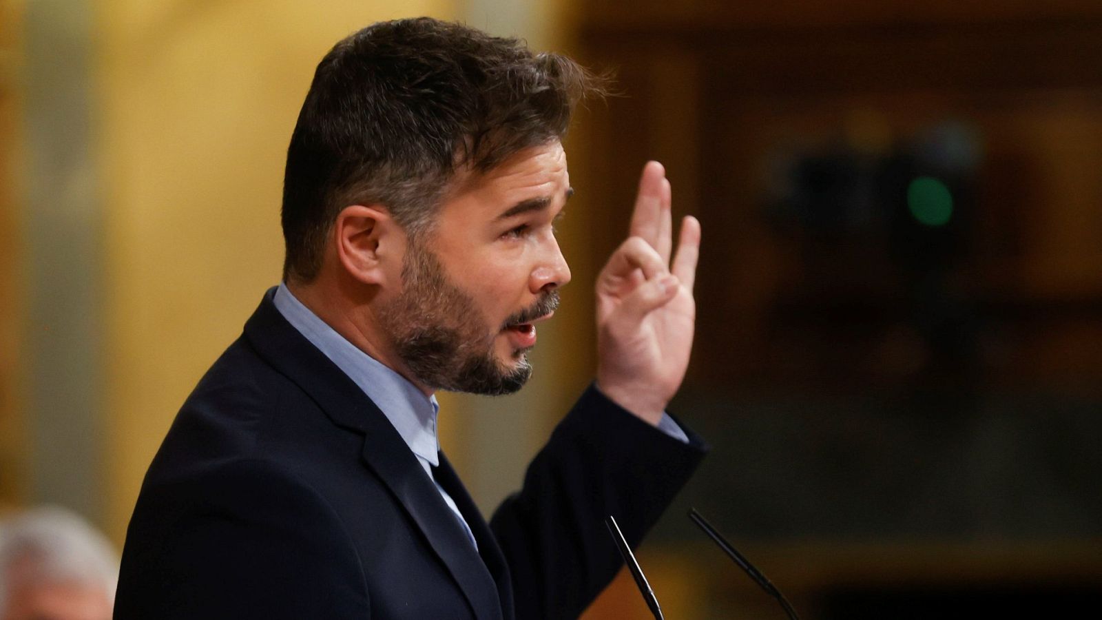 Rufián: "Era más fácil negociar con ERC que sustentar la reforma laboral en un UPN presionado por el PP"