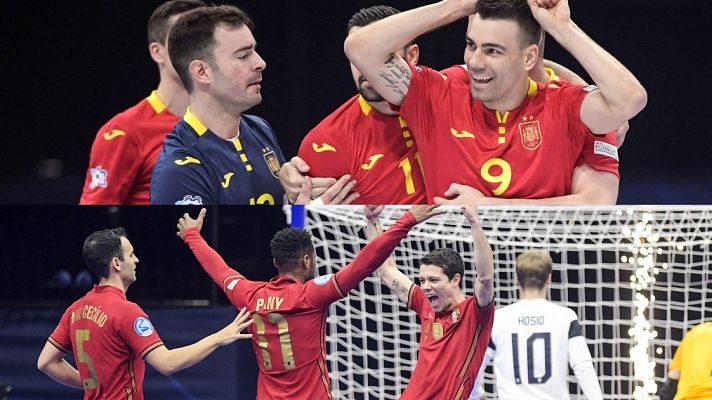 Telediario 1 - Portugal - España, semifinales del Europeo de Fútbol Sala 2022