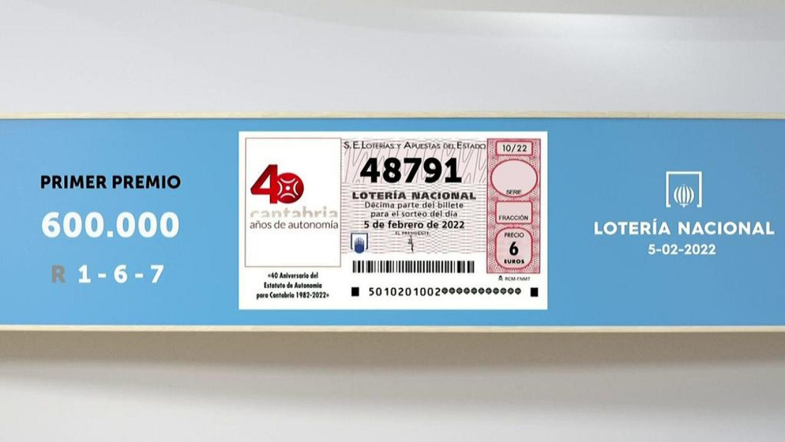 Sorteo de la Lotería Nacional del 05/02/2022 - Ver ahora