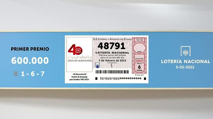 SELAE - Sorteo de la Lotería Nacional del 05/02/2022