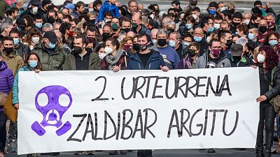 Una manifestaci�n pide responsabilidades dos a�os despu�s del derrumbe de Zaldibar