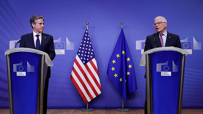 Telediario Fin de Semana - Borrell se reúne con Blinken en Washington para asegurar el gas a Europa ante la crisis en Ucrania
