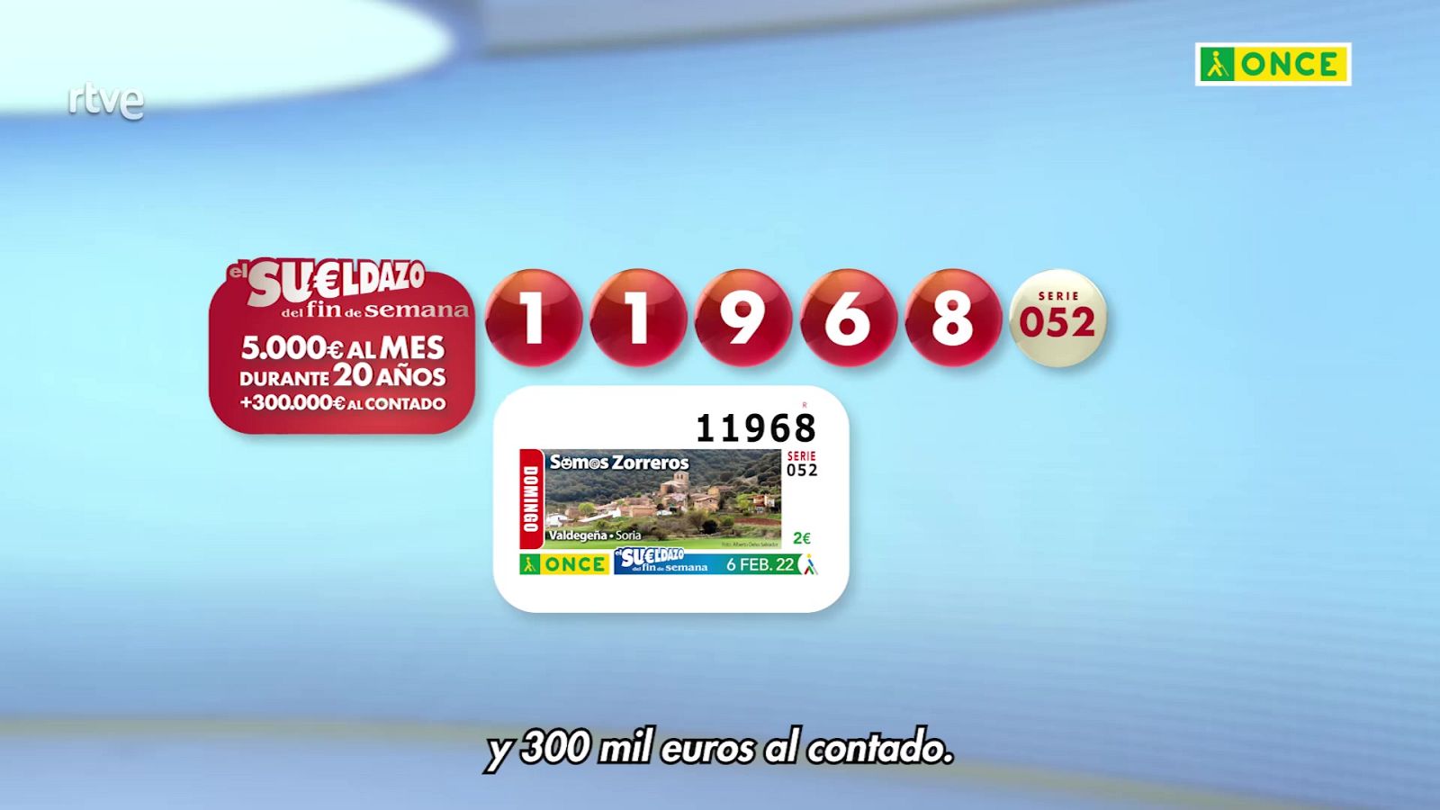 Sorteo ONCE - 06/02/22 - ver ahora