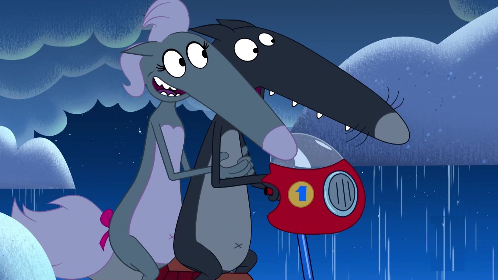 El lobo que quería regalar una lluvia de estrellas - Lobo | Ver