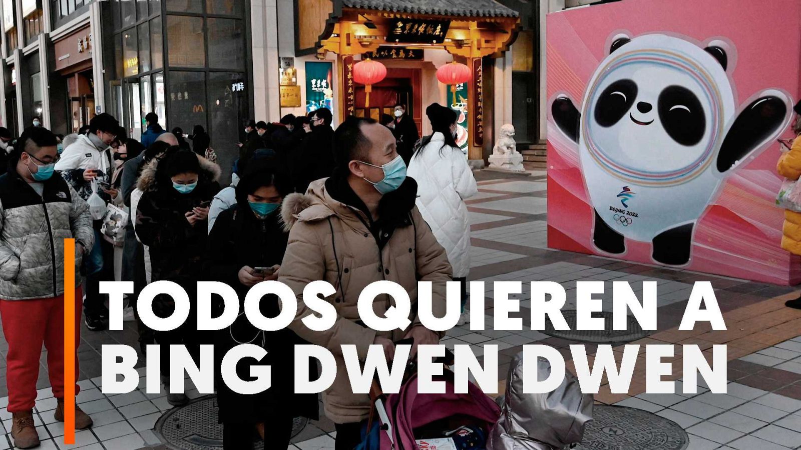 Colas kilométricas para conseguir el peluche de la mascota de los JJ.OO. de Pekín 2022 -- Ver ahora
