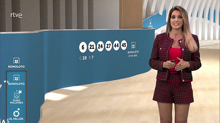 Loterías - Sorteo de la Bonoloto del 07/02/22