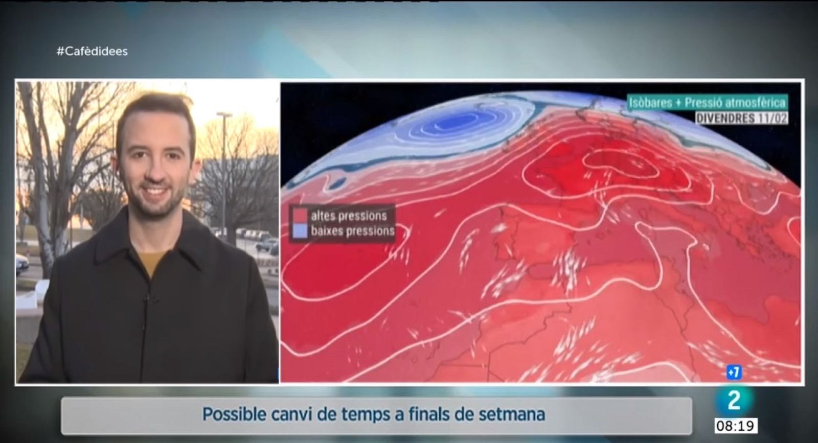 El Temps (08/02/2022) - Les temperatures baixaran, excepte al Pirineu on seran més altes, i en general es mouran entre els 14 i 19 ºC
