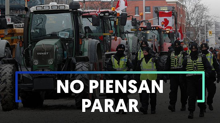 Modo Digital - El 'Convoy por la libertad' bloquea un puente fronterizo entre Canadá y Estados Unidos