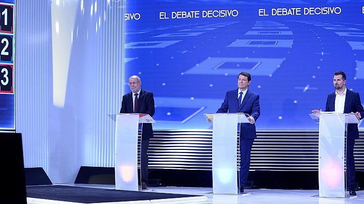 Especiales informativos - Minuto inicial de los candidatos en el segundo debate electoral en Castilla y León