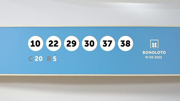 SELAE - Sorteo de la Lotería Bonoloto del 10/02/2022
