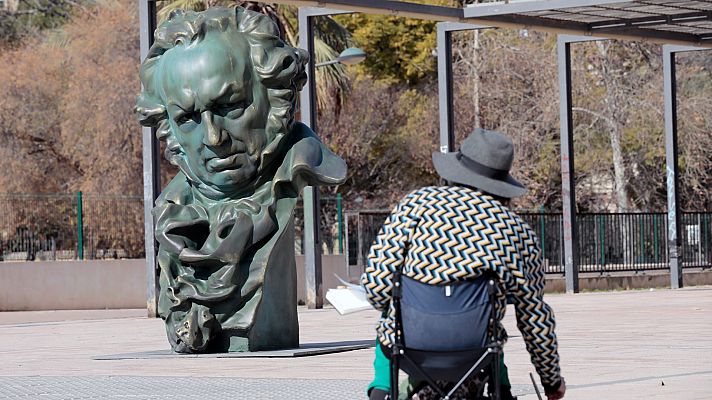 Telediario 1 - Los ayudantes de protocolo ensayan para los Goya 2022