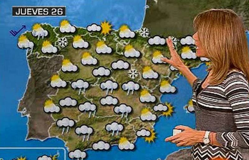 Lluvias débiles en el suroeste y centro