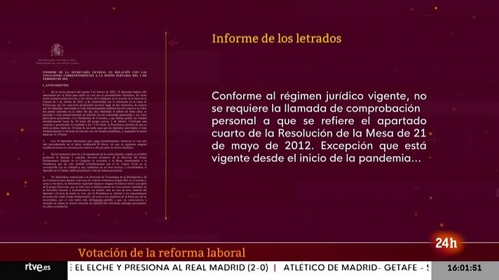 Parlamento - Los letrados sobre la votación de la reforma laboral