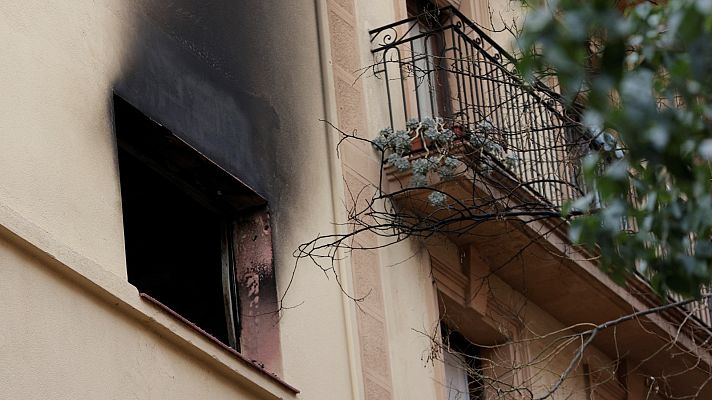 Telediario 1 - Deficiencias de seguridad en el hotel barcelonés incendiado