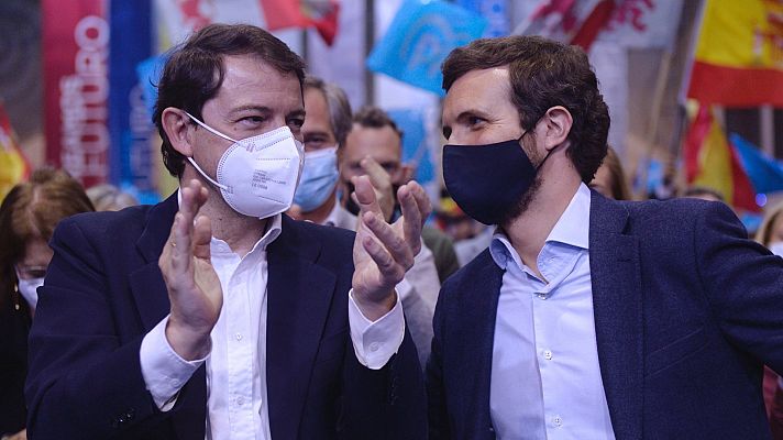 Telediario 2 - Casado avisa a Vox de que tiene "límites" para pactar y carga contra los "populismos" y las "minorías radicalizadas"