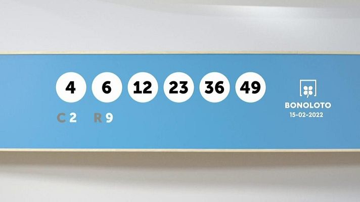SELAE - Sorteo de la Lotería Bonoloto y Euromillones del 15/02/2022