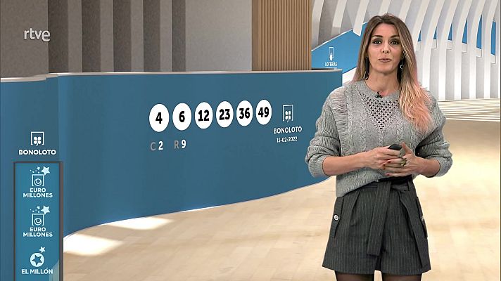 Loterías - Sorteo de la Bonoloto y Euromillones del 15/02/2022