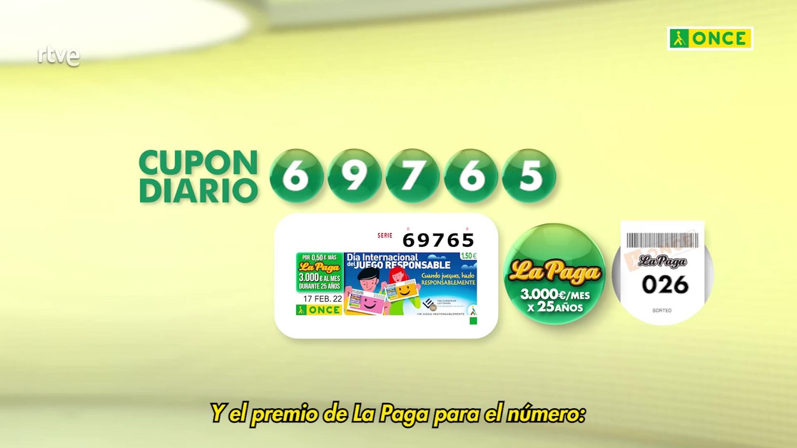 Sorteo ONCE - 17/02/22 - ver ahora