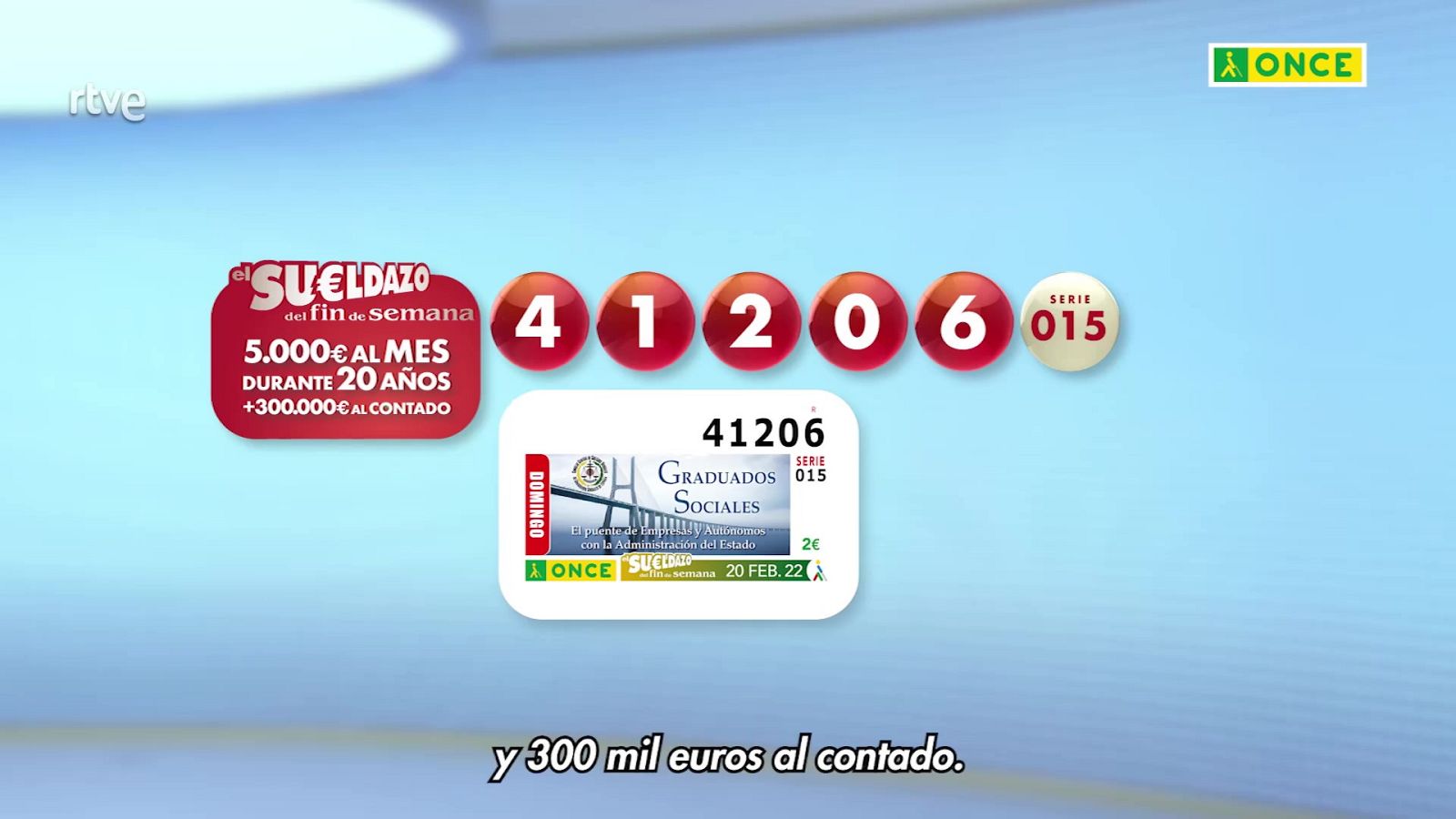 Sorteo ONCE - 20/02/22 - ver ahora