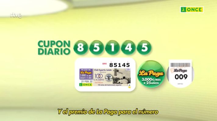 Sorteos ONCE - Sorteo ONCE - 21/02/22