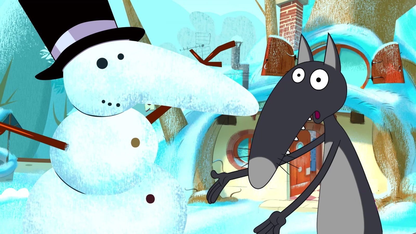 El lobo que quería salvar a su muñeco de nieve - Lobo | Ver