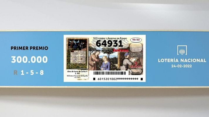 SELAE - Sorteo de la Lotería Nacional del 24/02/2022