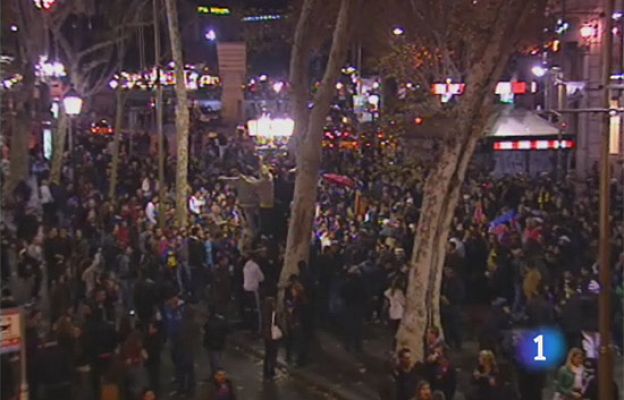  - La afición culé llena Canaletas