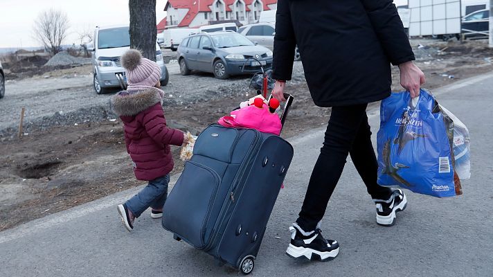 Telediario 1 - Familias partidas por la guerra de Ucrania