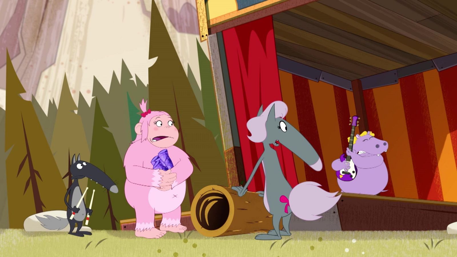 El lobo que quería montar un grupo de música - Lobo | Ver