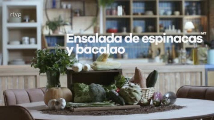 Menudos Torres - Receta de ensalada de espinacas y bacalao